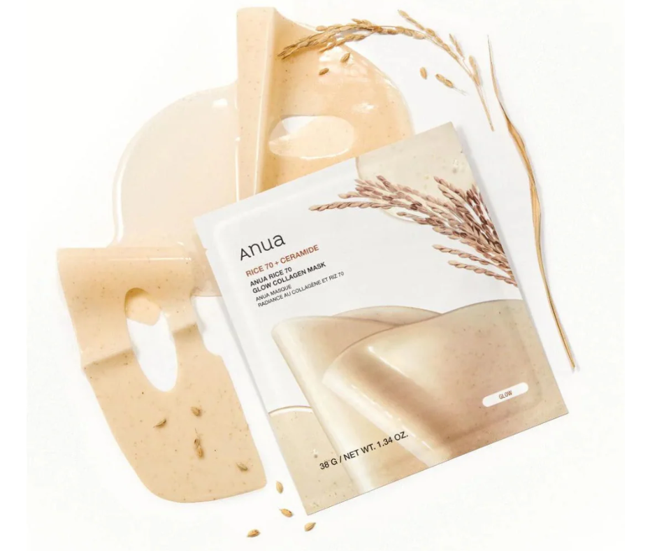 Anua Rice 70 Glow Collagen Mask 38g