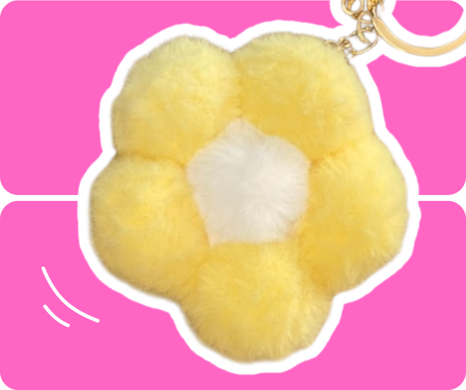 Plyšová Yellow Kvetina Prívesok 50g