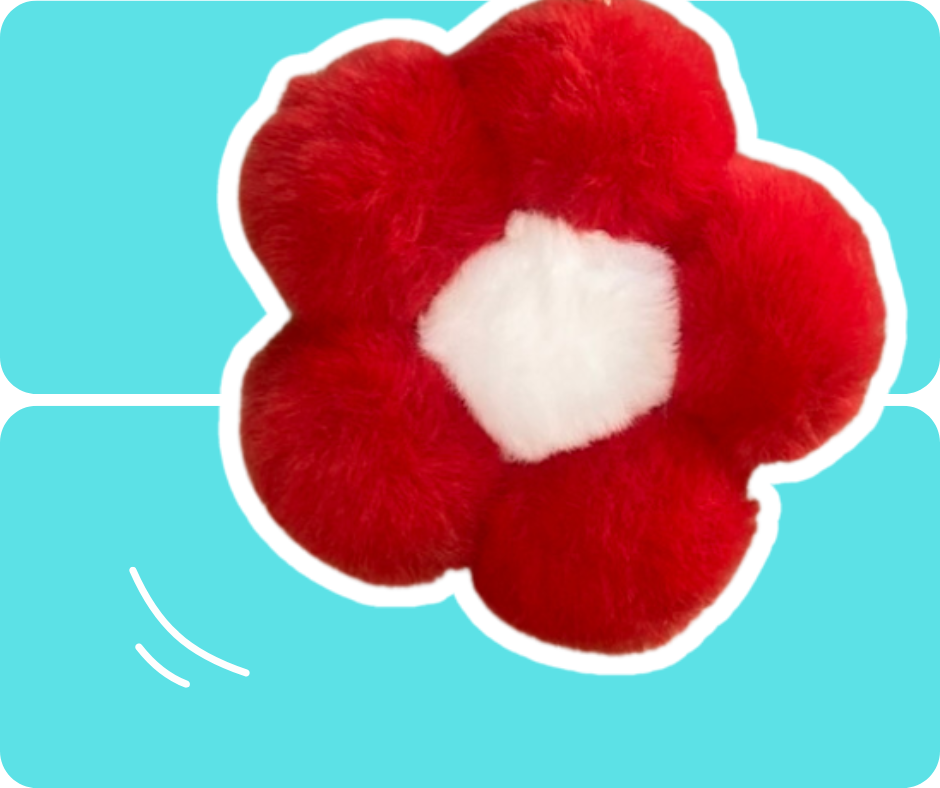 Plyšová Red Kvetina Prívesok 50g